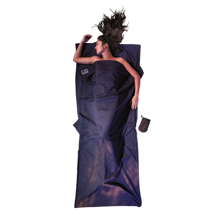Cocoon TravelSheet Saco de dormir rectangular Algodón Azul