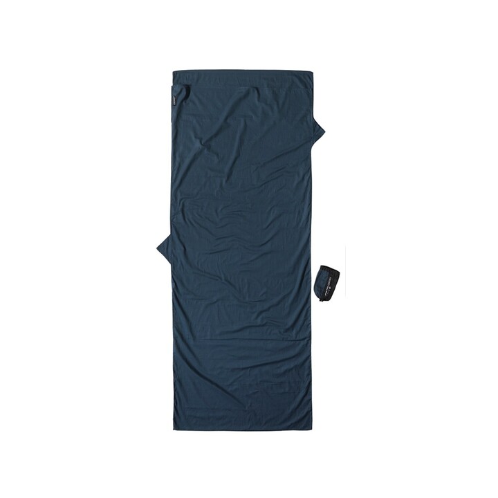 Saco de dormir retangular Cocoon TravelSheet em algodão azul