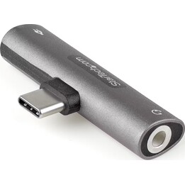 Adattatore Startech USB-C maschio a TRRS femmina + USB-C femmina (argento)