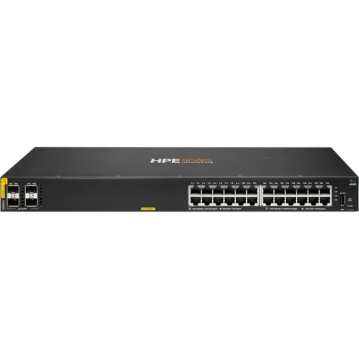 Conmutador PoE HPE Aruba CX 6000 R8N87B 24x1G Class4 PoE+ 4xSFP 370W L3 Gestionado