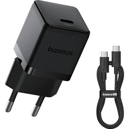 Baseus Palm Caricabatterie di rete, 20W, 3A, 1 x USB-C, nero