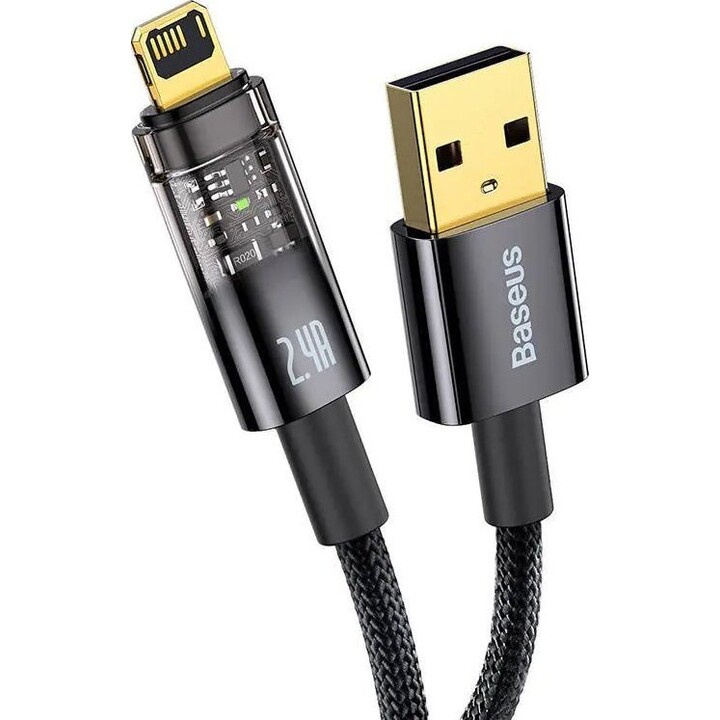 Baseus Explorer Câble USB vers Lightning, 2.4A, 2m (noir)