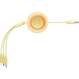 Baseus Bright Mirror 2 Cable USB 3 en 1 Cable para Micro USB/USB-C/Lightning 3.5A 1.1m Amarillo