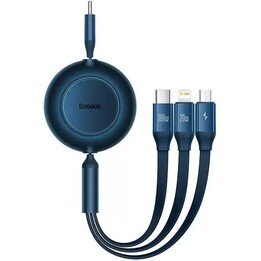 Baseus CAMJ010203 USB-C To Lightning + Micro + USB-C Cable 1.1M Blue