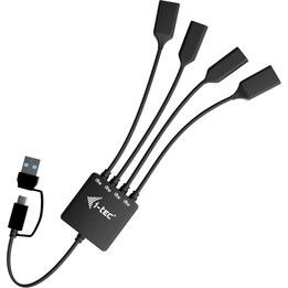 i-tec CACBLHUB2A2C hub câble USB-C/USB-A 4 ports noir