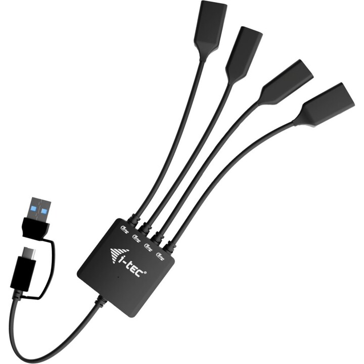 i-tec CACBLHUB2A2C USB-C/USB-A cable hub 4-port black