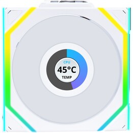 Lian Li Uni Fan SL120 Wireless LCD ARGB Reverse Blade 120mm White