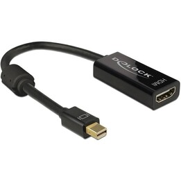 Cabo adaptador DELOCK mini DisplayPort 1.2 macho - HDMI fêmea preto 4K passivo