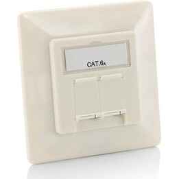 EQUIP Cat6A RJ45 pannello frontale da incasso bianco puro