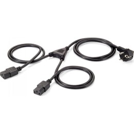 EQUIP 112220 cable de alimentación en Y Schuko a 2x IEC C13 negro