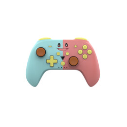 Dragonshock Poptop Bluetooth-Gamepad (Analog/Digital) in Blau, Rosa, Gelb und Braun für Nintendo Switch und PC