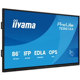 Iiyama 86" (EDLA) / SoC Android 14,8 GHz, 8 Go / 128 Go, écran UHD 40 pixels, NFC, PIR, alimentation MM 2 x 20 W + 20 W SBU