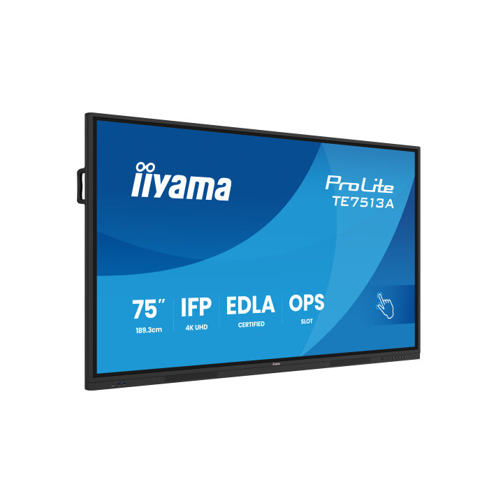 Iiyama 75" (edla)/android 14,8 Core Soc, 8/128gb, 40-pts Uhd , Nfc, Pir , Mm 2x20w +20w Sbuw, 2xhdmi, Usb-c / Hdmi,dp, 2xusb-c10