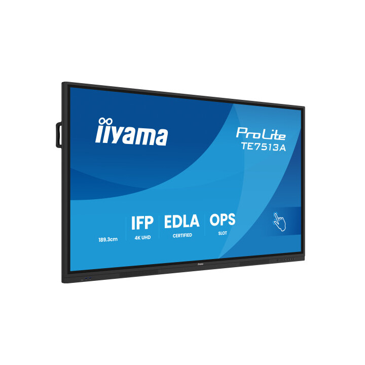 Iiyama 75" (edla)/android 14.8 Core Soc, 8/128gb, 40-pts Uhd, Nfc, Pir, Mm 2x20w +20w Sbuw, 2xhdmi, Usb-c / Hdmi,dp, 2xusb-