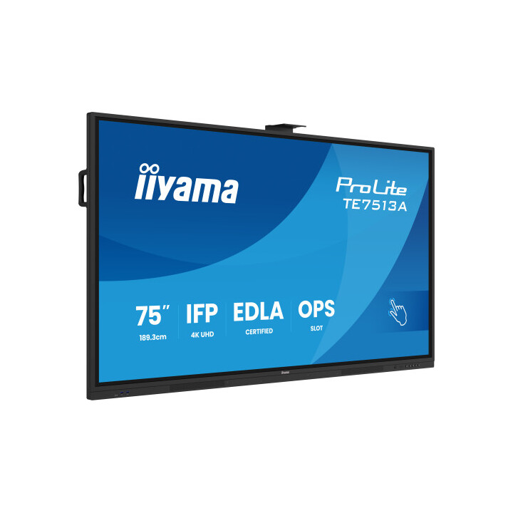 Iiyama 75" (edla)/android 14.8 Core Soc, 8/128gb, 40-pts Uhd, Nfc, Pir, Mm 2x20w +20w Sbuw, 2xhdmi, Usb-c / Hdmi,dp, 2xusb-