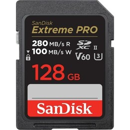 Cartão SD SanDisk SDSDXEP-128G-GN4IN 128GB UHS-II V60 280MB/s Preto