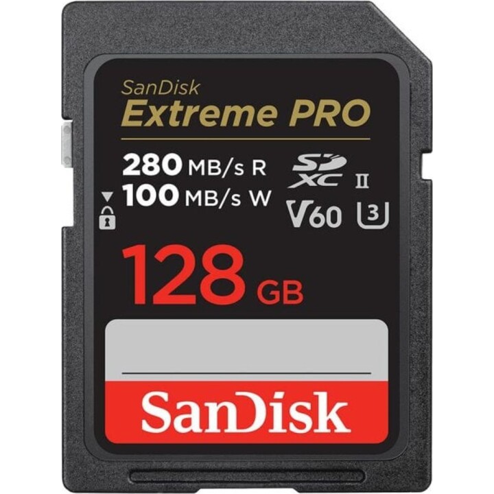 Tarjeta SD SanDisk SDSDXEP-128G-GN4IN 128GB UHS-II V60 280 MB/s Negra