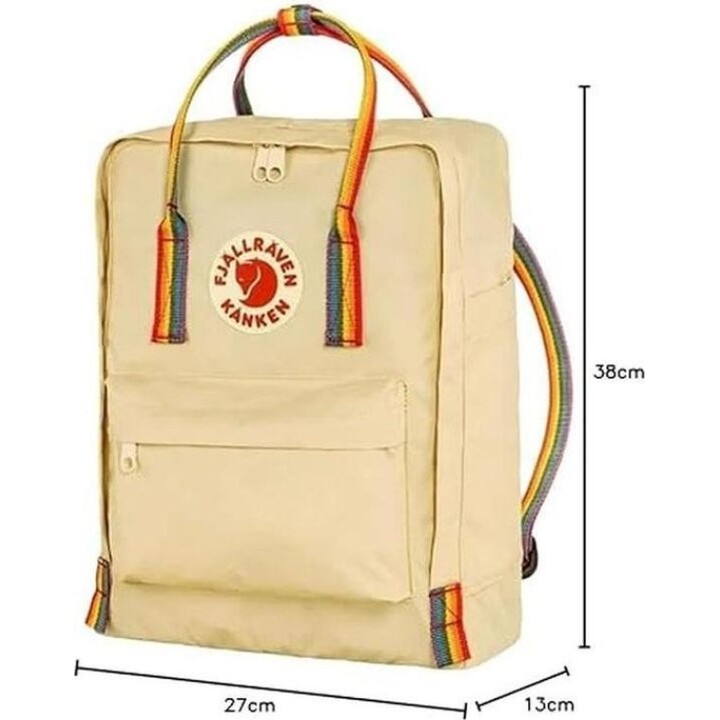 Fjallraven Kanken Rainbowm Backpack, Unisex Adult, Light Oak