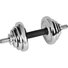 Haltères réglables chromées REBEL ACTIVE 20 kg avec barre, livrées dans un étui