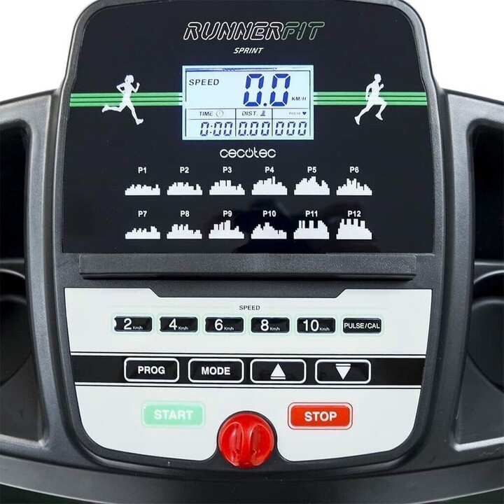 Cecotec RunnerFit Sprint Folding Treadmill, Up to 14 km/h, Black