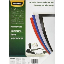 Fellowes Packung mit 100 Polypropylen-Abdeckungen 500 Mikron