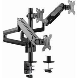 Gembird MA-DA3-01 Supporto triplo per monitor da tavolo per monitor da 27" VESA 100 Max 21Kg Nero