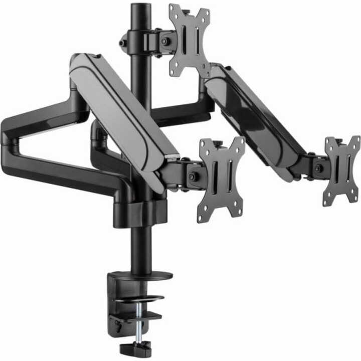 Gembird MA-DA3-01 Suporte triplo para monitor de secretária para monitores de 27" VESA 100 Max 21Kg Preto