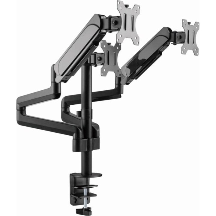 Gembird MA-DA3-01 Supporto triplo per monitor da tavolo per monitor da 27" VESA 100 Max 21Kg Nero