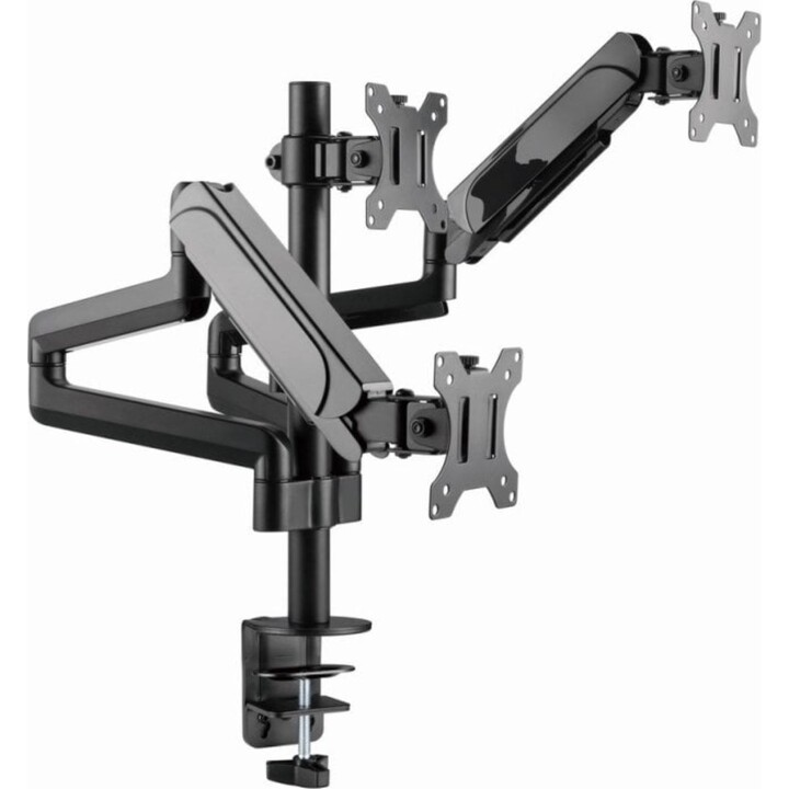 Gembird MA-DA3-01 Supporto triplo per monitor da tavolo per monitor da 27" VESA 100 Max 21Kg Nero