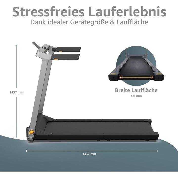 KingSmith WALKINGPAD G1 Passadeira de Corrida Dobrável Dupla, até 110 kg, Preto/Cinza