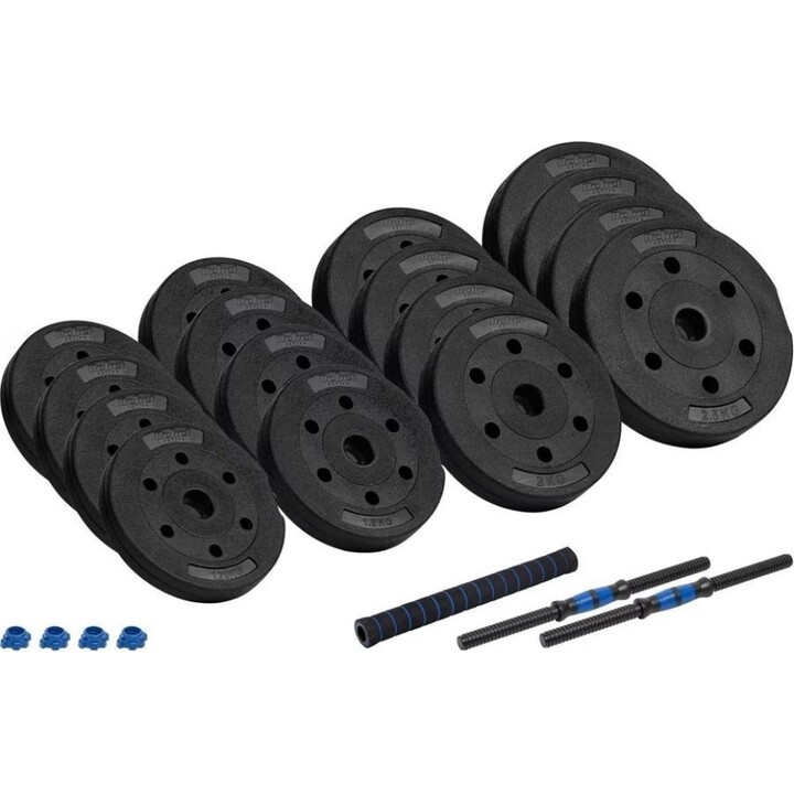 REBEL ACTIVE haltères réglables avec connecteur 2x15kg, noir