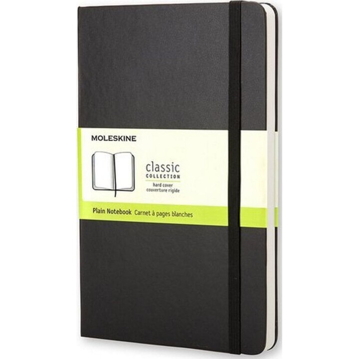 Moleskine QP062 Cahier A5 240 feuilles unies noir