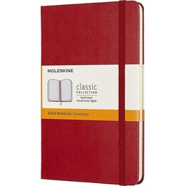 Moleskine Classic Cuaderno 208 Hojas Páginas Rayadas Tapa Dura Rojo