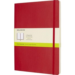 Moleskine Classic Extra Large Notizbuch 192 Blatt Blanko-Seiten Softcover Rot