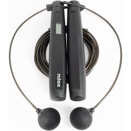 Nilox Smart Rope, cuerda de saltar inalámbrica inteligente, negra