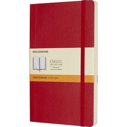 Moleskine Classic Taccuino grande 192 pagine foderate con copertina morbida rosso