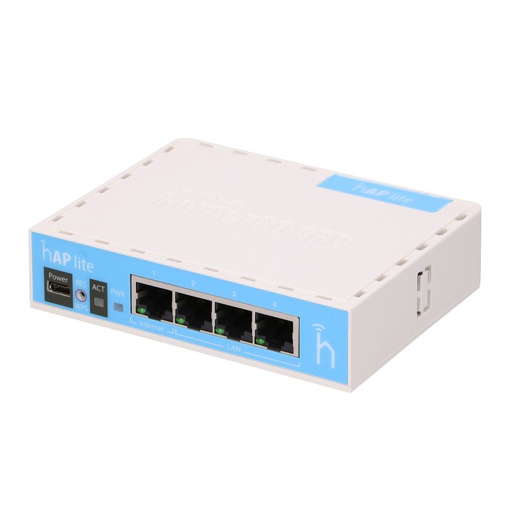 Routeur Wi-Fi Mikrotik hAP Lite, Rb941-2nd, 2,4 GHz, 4 ports RJ45 100 Mb/s