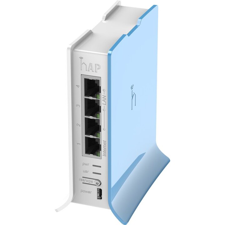 Mikrotik hAP Lite Tower WLAN-Router, RB941-2ND-TC, 2,4 GHz, 4x RJ45 100 Mbit/s