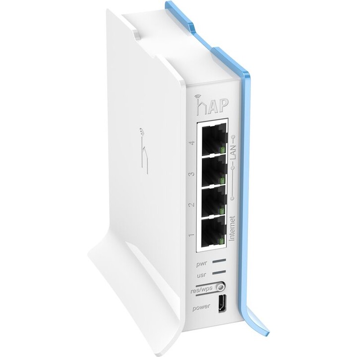 Mikrotik hAP Lite Tower WLAN-Router, RB941-2ND-TC, 2,4 GHz, 4x RJ45 100 Mbit/s