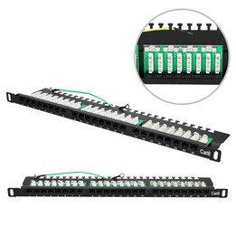 Painel de Conexão Extralink Cat6 UTP 0,5u, 24 Portas