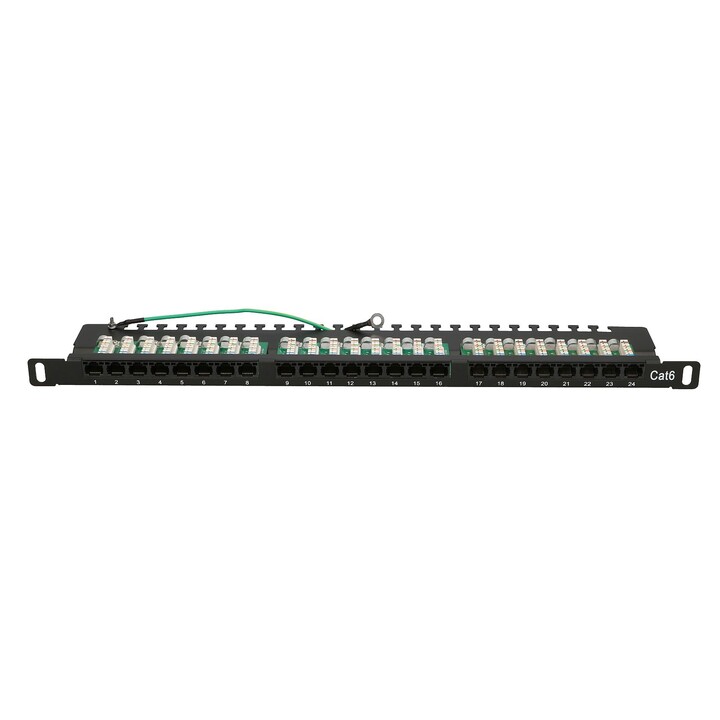 Patch Panel Extralink Cat6 UTP 0,5u, 24 Puertos