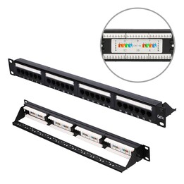 Extralink Cat5e UTP V2 Patch Panel, 24 Ports