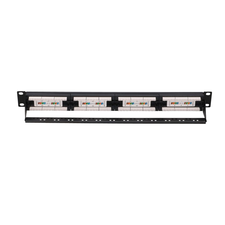 Extralink Cat5e UTP V2 Patch Panel, 24 Ports