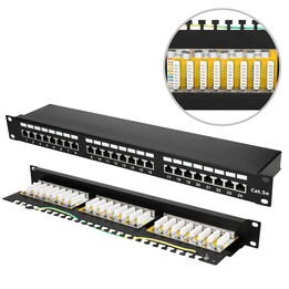 Panel de Parcheo Extralink Cat5e STP V2, 24 Puertos