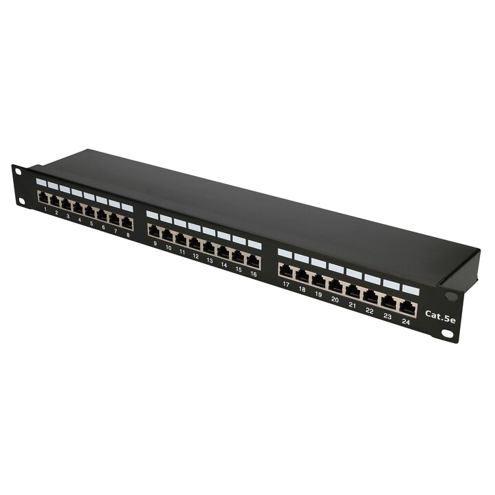Panneau de brassage Extralink Cat5e STP V2, 24 ports