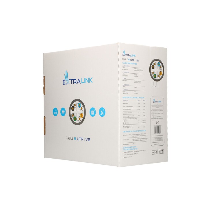 Extralink Cat6 UTP (u/utp) V2 Internal network cable, 305m