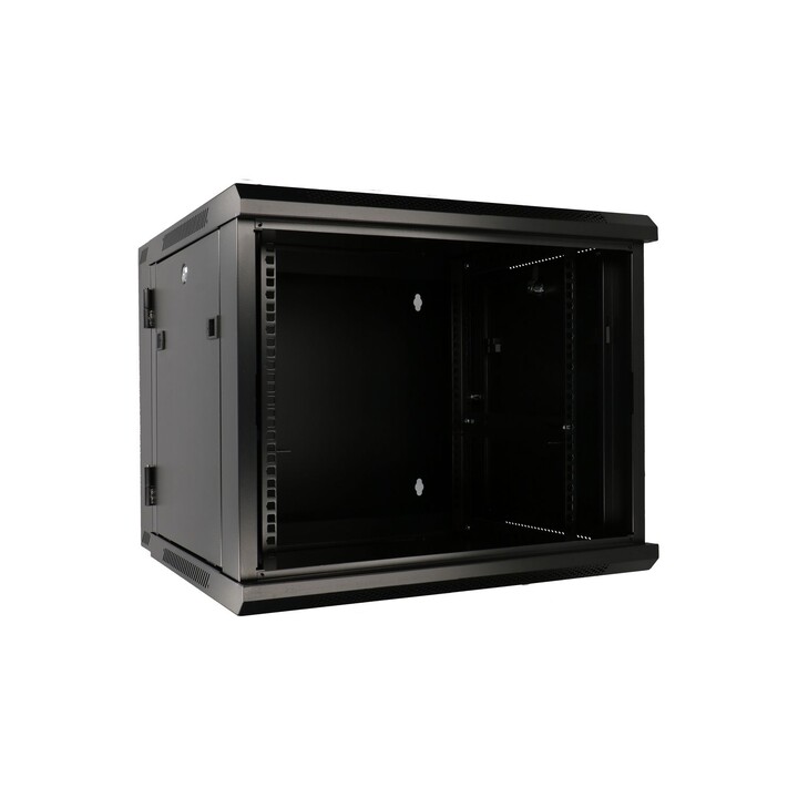 Baie de brassage Extralink 6U 600x600 AZH noire, montage mural, double section