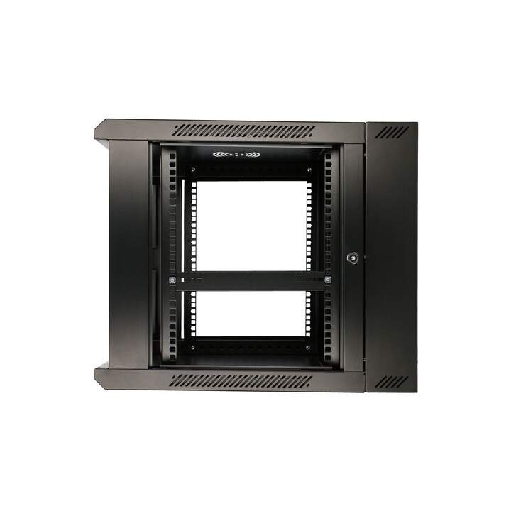Baie de brassage Extralink 6U 600x600 AZH noire, montage mural, double section