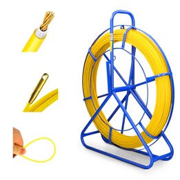 Cavo pilota Extralink 6mm 100m, in fibra di vetro FRP, diametro 6mm, lunghezza 100m, giallo