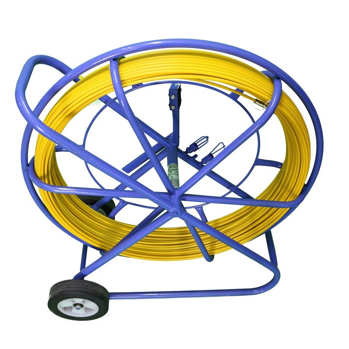 Extralink 9mm 150m Cable Pulling Rod, Fiberglass FRP, Diameter 9mm, Length 150m, Yellow
